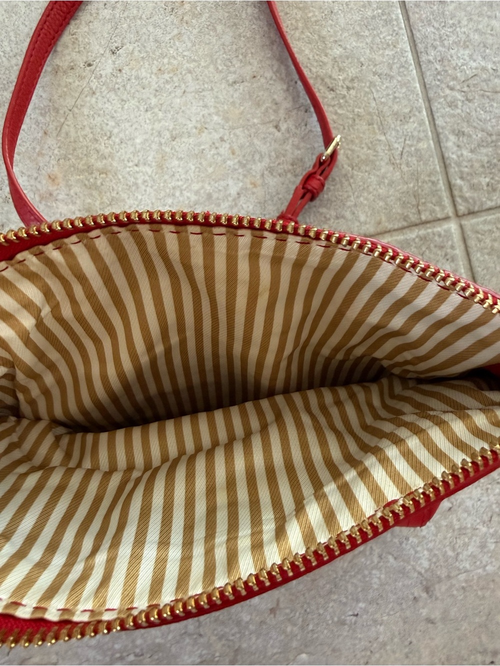 kate spade Red Pebbled Leather Flap Crossbody Bag - Picture 4 of 4